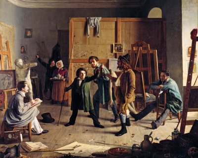 Studio Scene by Johann Peter Hasenclever